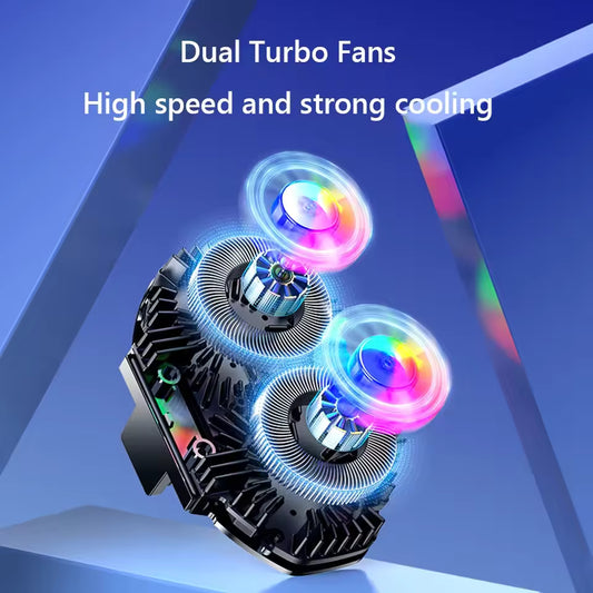 FS06 Dual-Fan Gaming Cooler – digital screen